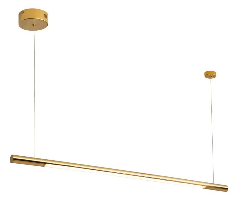 Lampa wisząca Maxlight Organic złota podłużna 100 cm nad stół wyspę wbudowany LED 16W 1 szt.