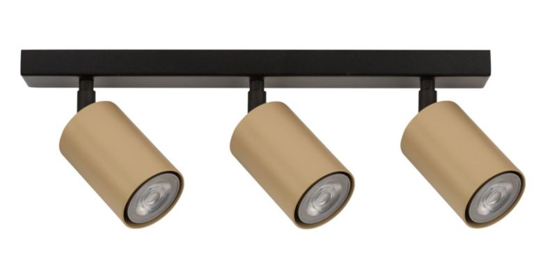 Lampa sufitowa wisząca Sigma Lighting Zoom 6651 czarno-złota listwa 38 cm 3xGU10 x 1 szt.