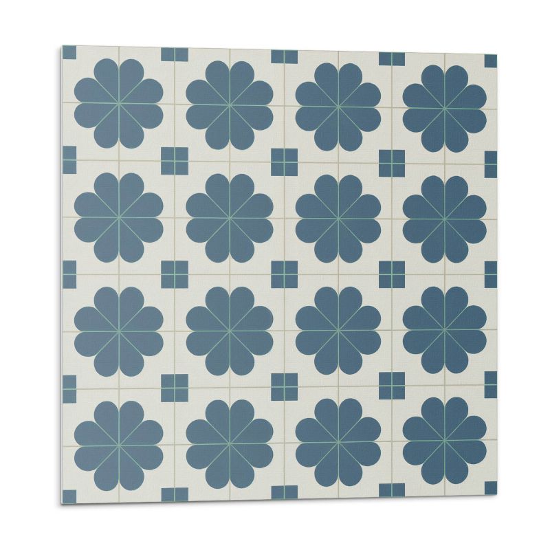 Kafelki samoprzylepne Wallfluent 30x30 cm Kwiaty w kratkę 9 szt.