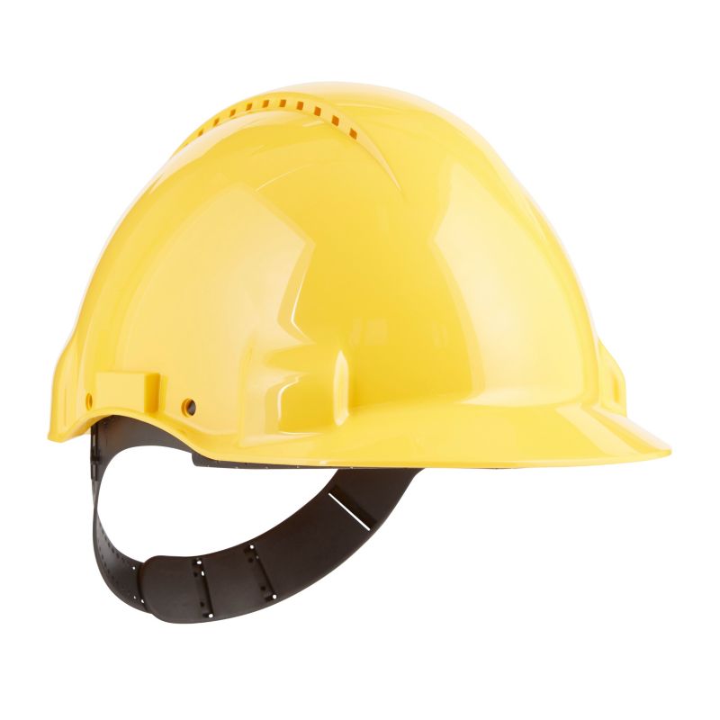 Kask ochronny 3M Uvicator z regulowanym zapięciem żółty 1 szt.