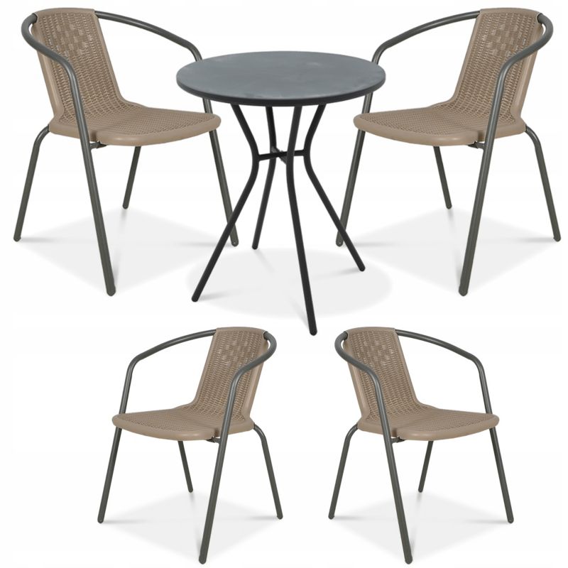 Zestaw Mebli Balkonowych Focus Garden Balkonowych Na Balkon Taras Simple Stolik Krzesło 1 szt