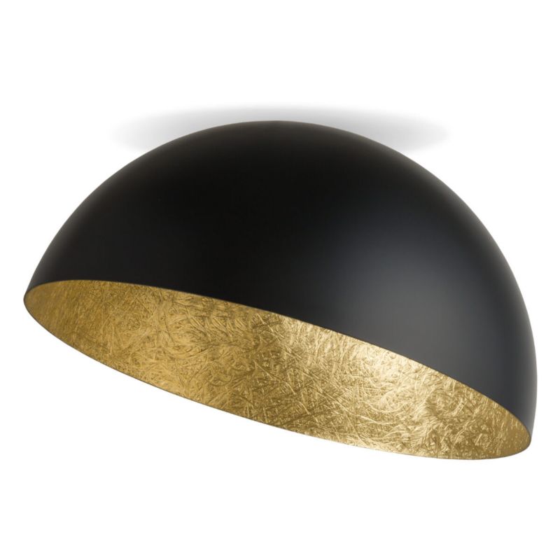 Lampa sufitowa wisząca Sigma Lighting Sfera 1598 czarno-złota dekoracyjna 1xE27 x 1 szt.