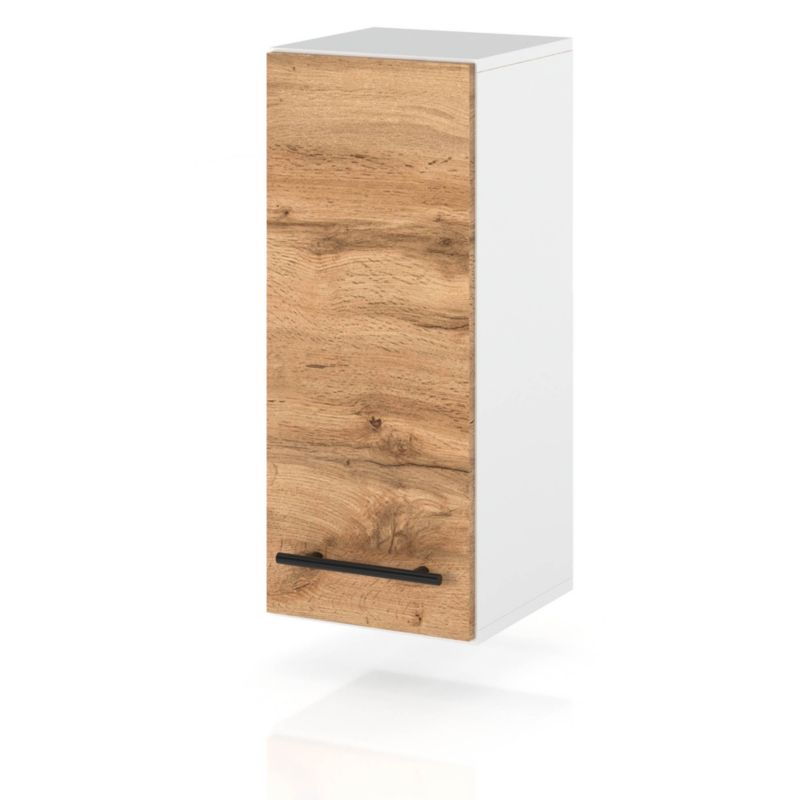Szafka Kuchenna Hurtownia-Mebli Wisząca W20 sPremium 20cm Biały Mat Dąb Wotan 20x32x72 cm 1szt.