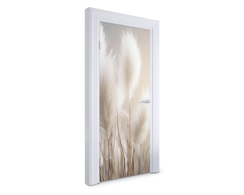 Naklejka samoprzylepna na drzwi Wallfluent 85x205 cm Delikatne pióra 1 szt.