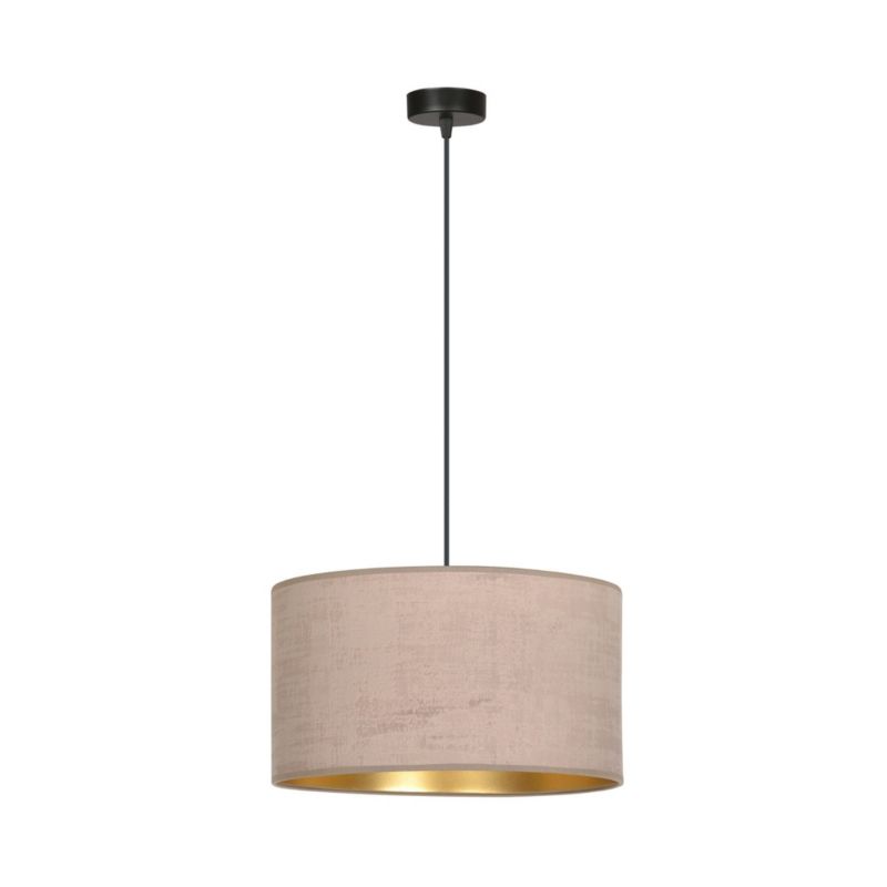 Lampa sufitowa wisząca Emibig Hilde 4312 czarno-różowa-złota abażur tekstylny 1xE27 x 15W 1 szt.