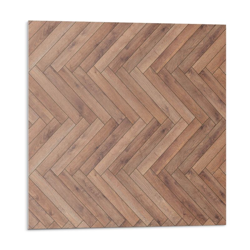 Kafelki samoprzylepne Wallfluent 50x50 cm Motyw jodełkowy z desek 4 szt.