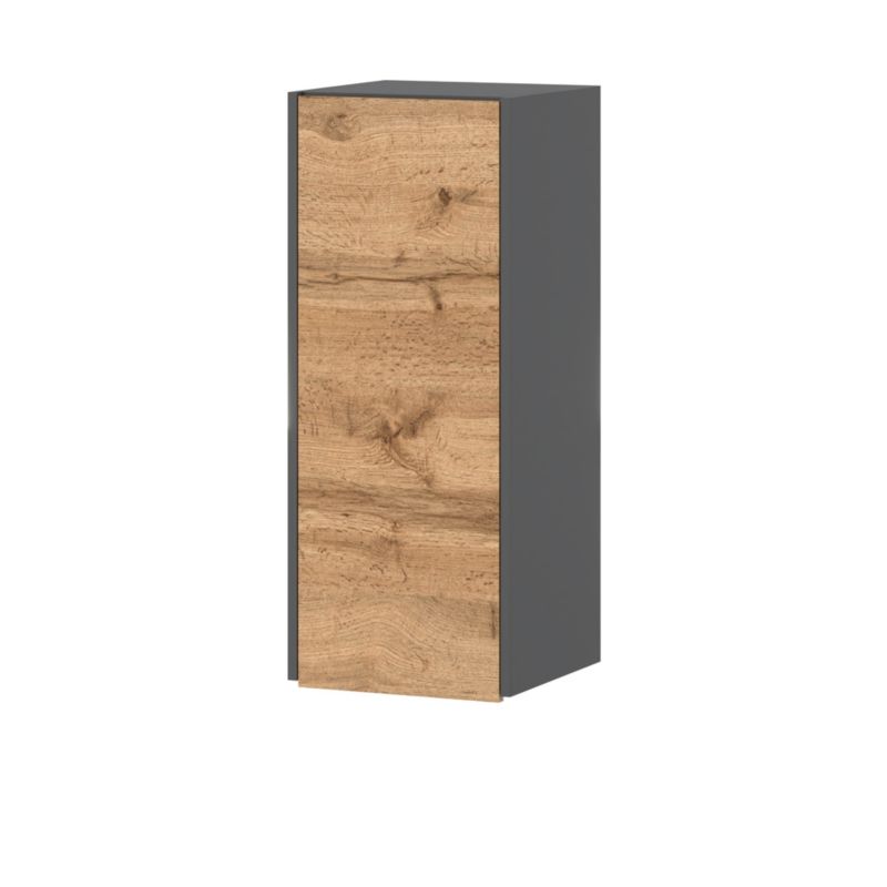 Szafka Kuchenna Hurtownia-Mebli Wisząca Bella górna W40 40cm Szary Mat Dąb Wotan 40x30x100 cm 1szt.