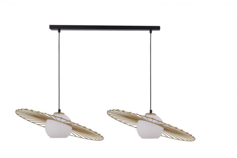 Lampa wisząca Sigma Lighting Sol 2929 czarno-złota-biała dekoracyjna 2xE27 x 1 szt.