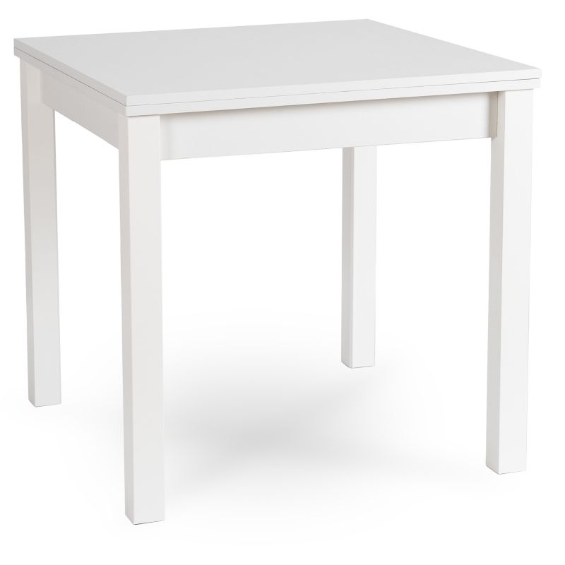 Stół Kwadratowy Max 80-160 cm Mebel Elite Rozkładany Biały 1 szt