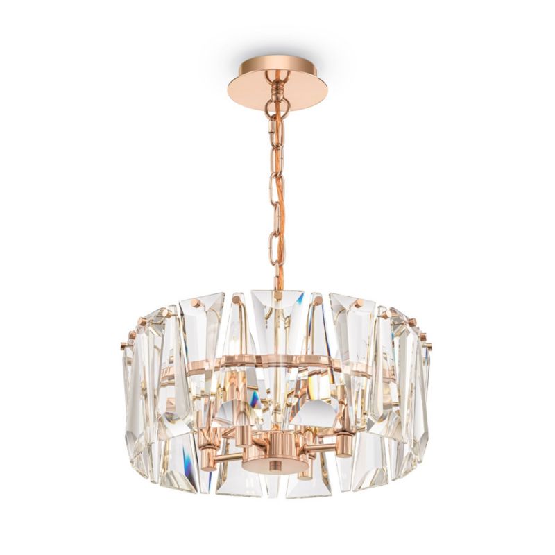 Lampa wisząca Maytoni Puntes 2438 mosiężno-złota kryształowa 4xE14 x 60W 1 szt.