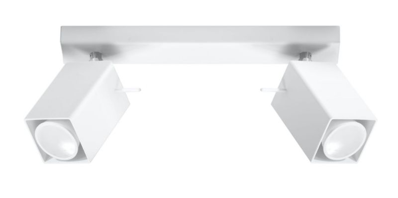 Oprawa sufitowa spot Sollux Lighting Merida biały chromowany 2 x GU10 x 40W IP20 wym: 30 x 8 cm - 1 szt.