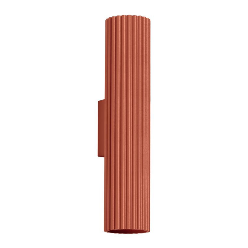 Kinkiet ścienny Sollux Lighting Karbon ochra czerwona góra-dół 2 x GU10 x IP20 wym: 30 x 6,5 x 8,5 cm - 1 szt.