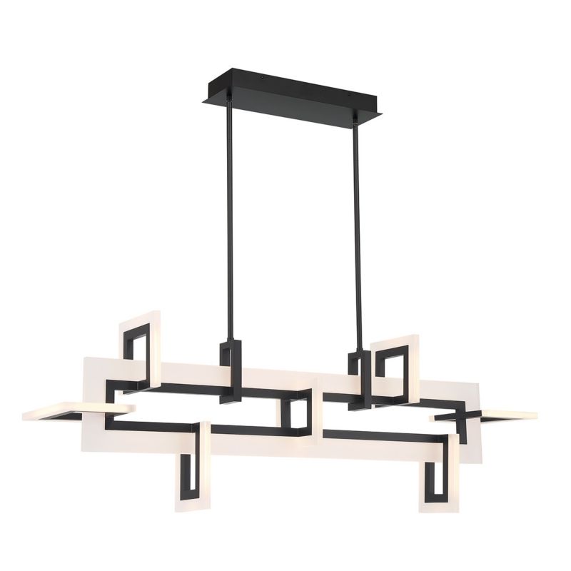 Lampa wisząca Quintiesse Inizio 8785 matowy czarno-matowy biały nowoczesna wbudowany LED 86W 1 szt.