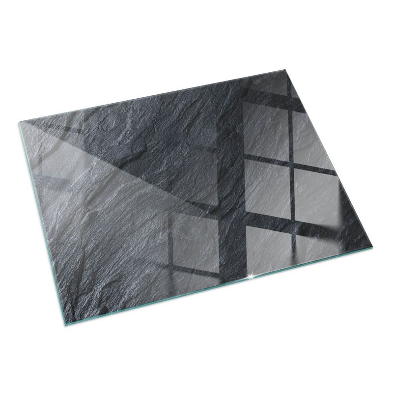 Szklana Podkładka Pod Kominek Prostokąt Wallfluent 60x40 cm Struktura kamiennej faktury 1 szt.