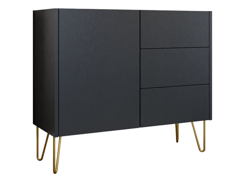 Komoda MIRJAN 24 Narine KSZ97 czarny grafit/marmur black royal 1 szt.