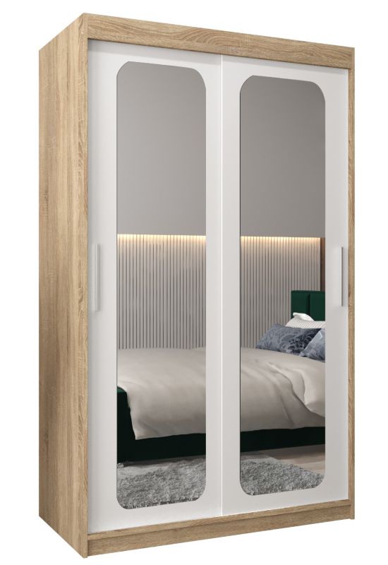Szafa przesuwna Garderoba Abiks PROMO T3 120 sonoma/biały 1 szt.