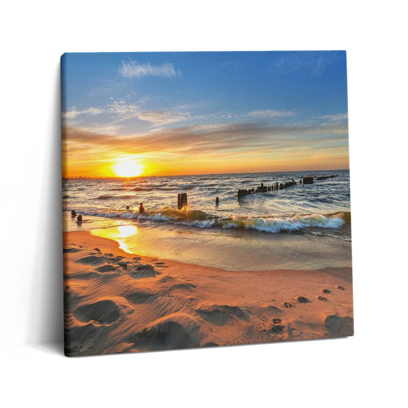 Obraz na płótnie Wallfluent 60x60 cm Wschód słońca nad morzem 1 szt.
