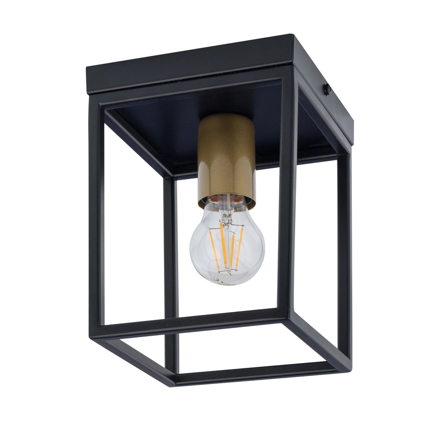Sigma Lampa sufitowa VIGO 1x60W E27 czarno-złota