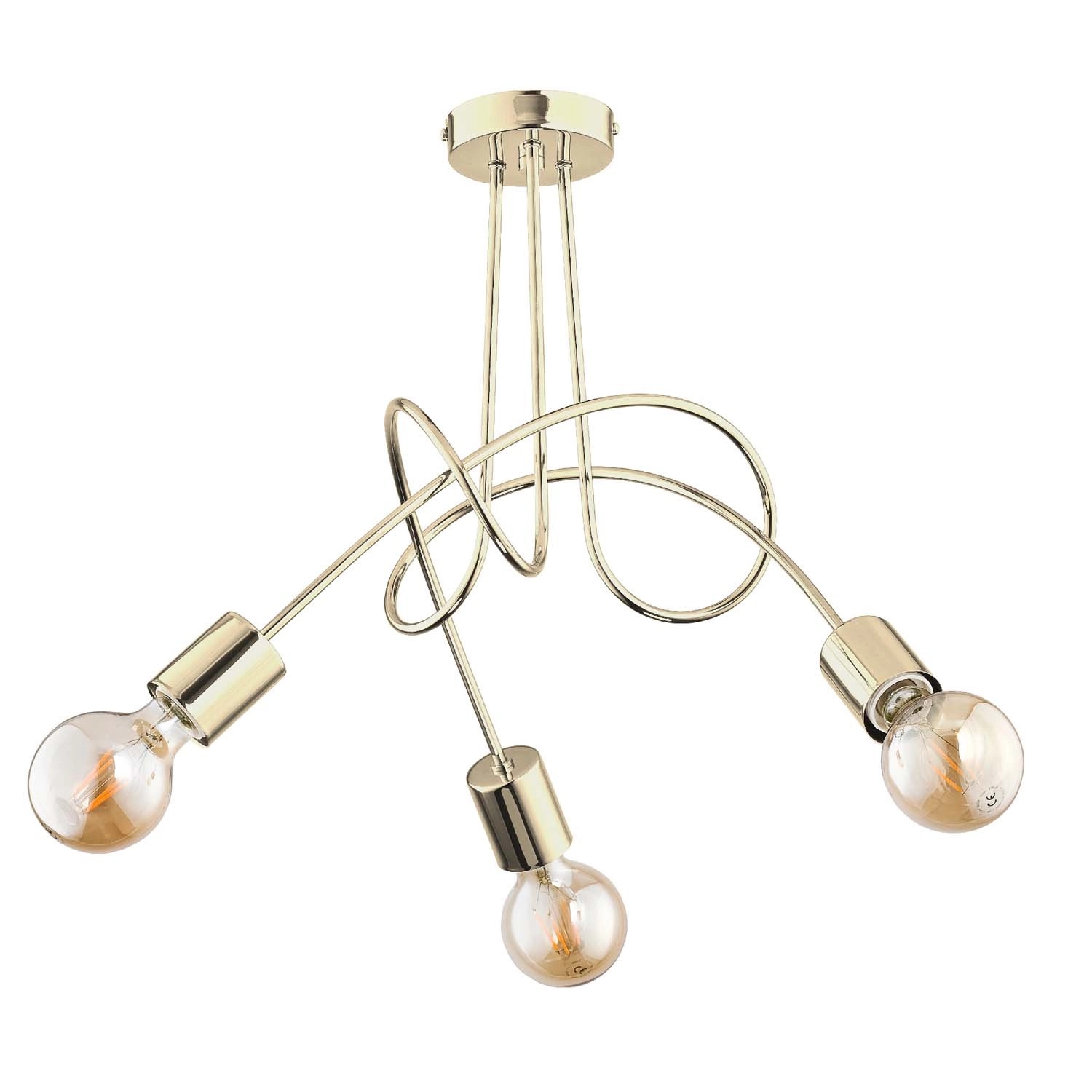Alfa Lampa wisząca TANGO złota 3xE27