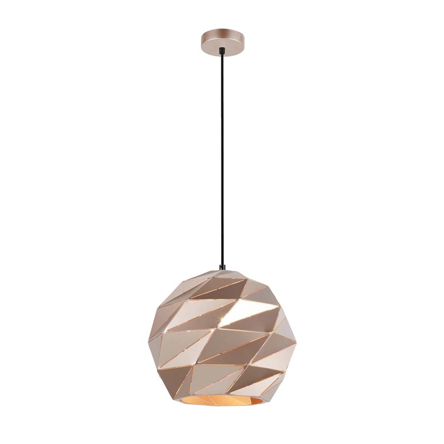 Italux Lampa wisząca PALERMO śr. 30 cm złota 1x40W E27
