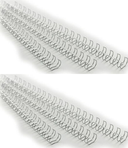 2x Grzbiety do bindowania Argo, drut, 6.4mm, 100 sztuk, biały