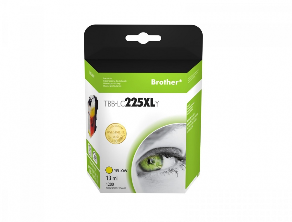 Tusz Brother (LC225XLY), 1200 stron, yellow (żółty)