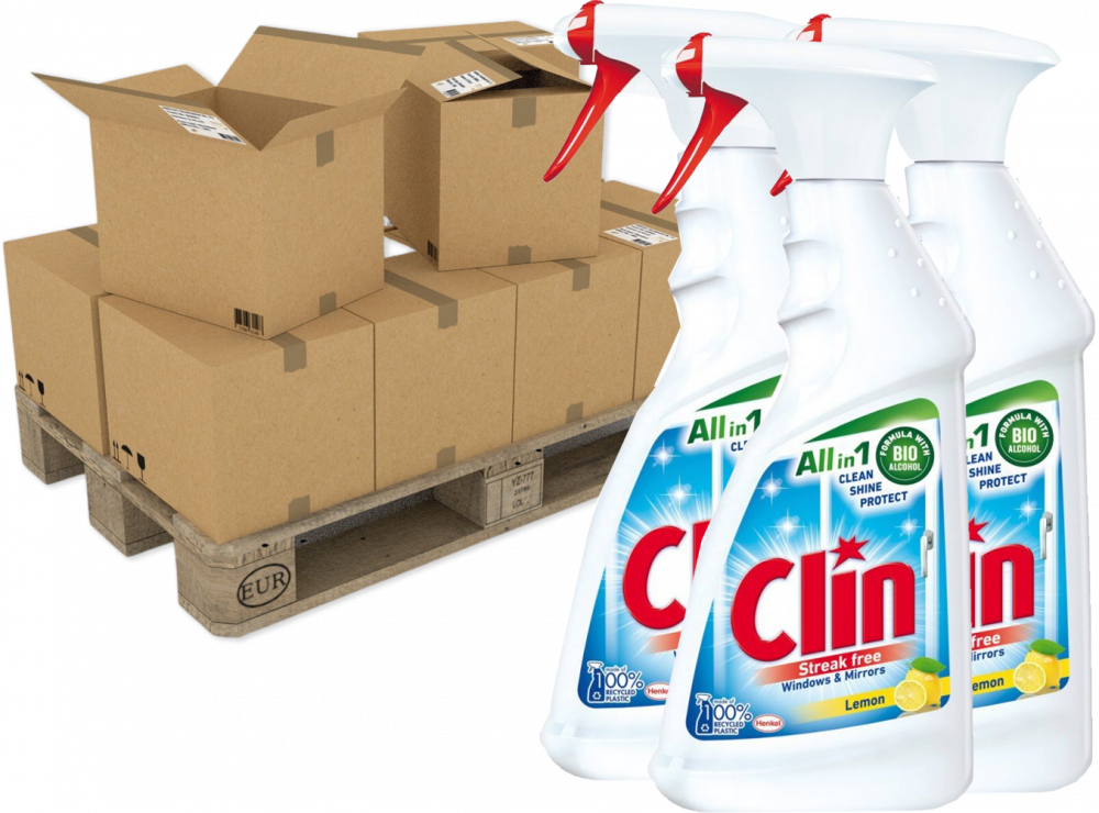 840x Płyn do mycia szyb Clin, z rozpylaczem, lemon, 500ml