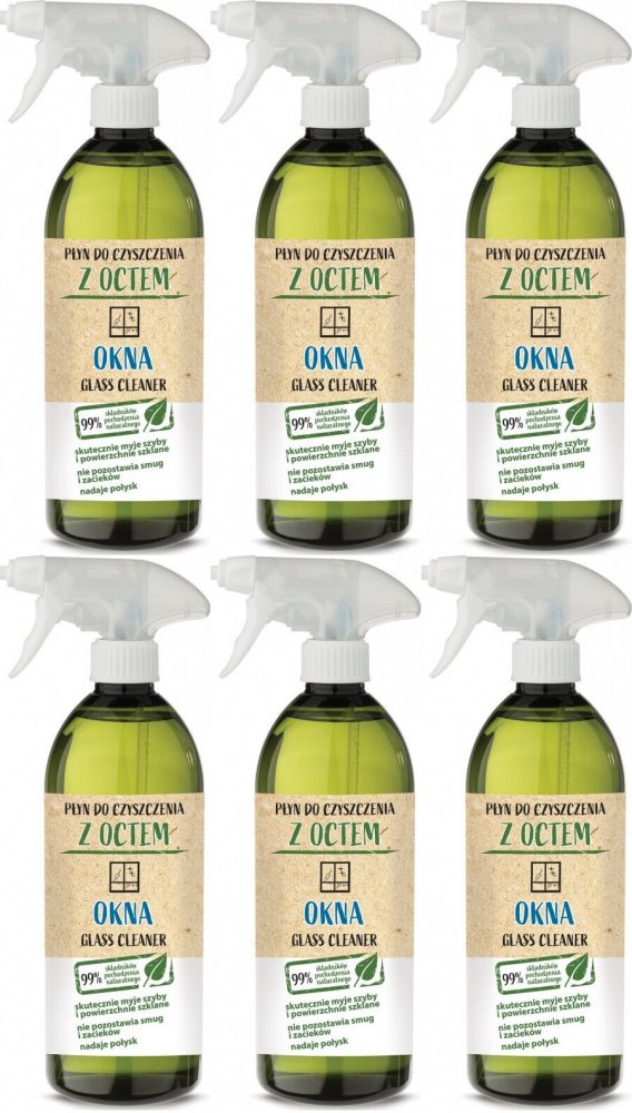 6x Płyn do mycia szyb Gold Drop, z octem, 750ml