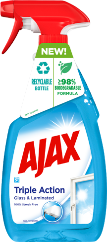 Płyn do mycia szyb Ajax Triple Action, z rozpylaczem, 500ml