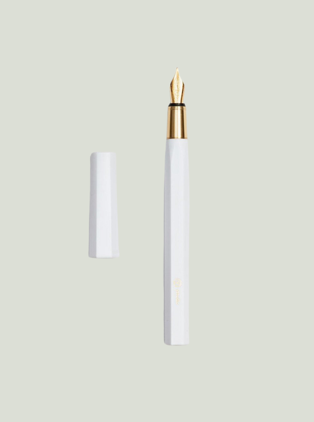 Żywiczne pióro wieczne White stalówka F - YSTUDIO