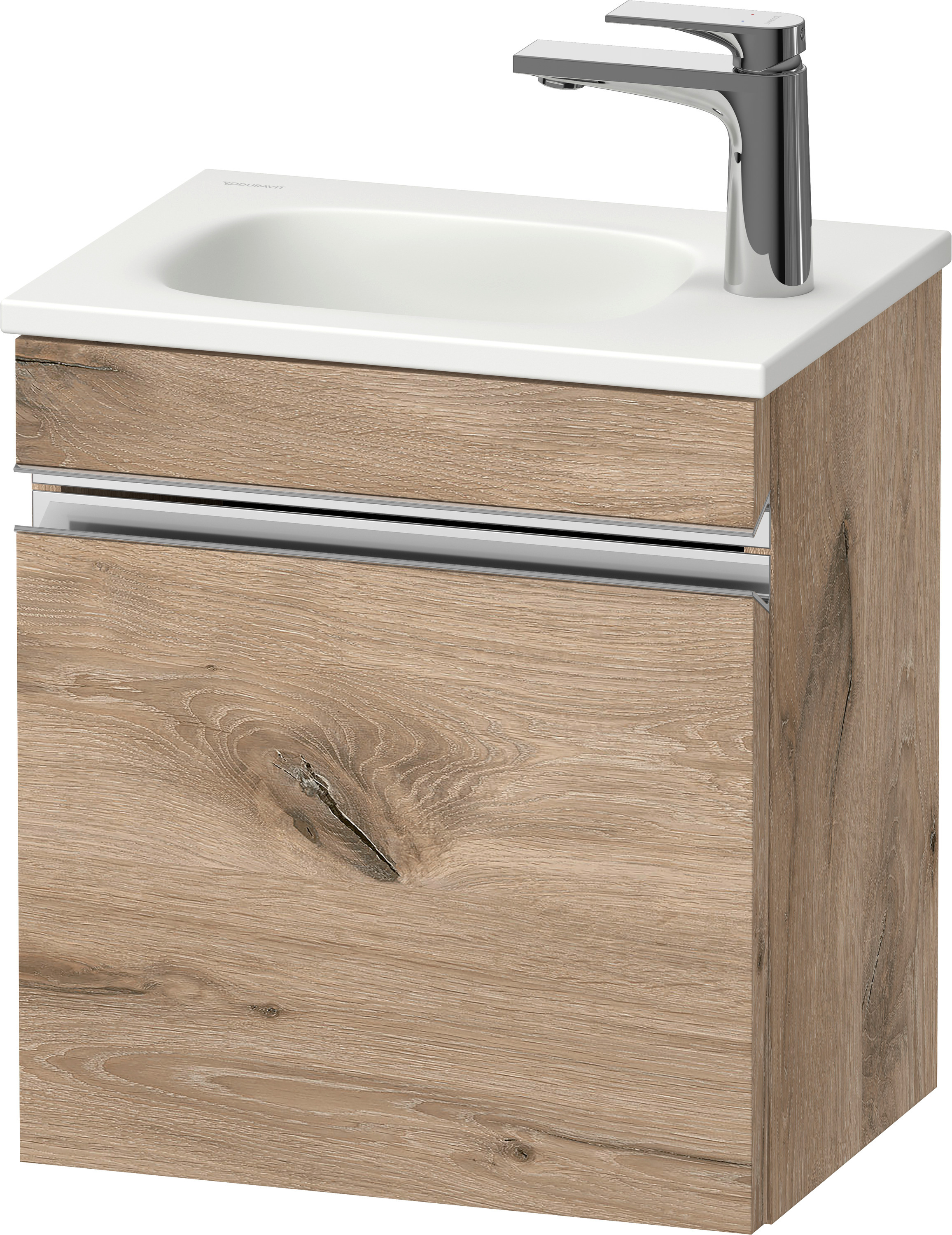Duravit Sivida szafka 40x29,5x44 cm podumywalkowa wisząca dąb-chrom SV4649R10550000