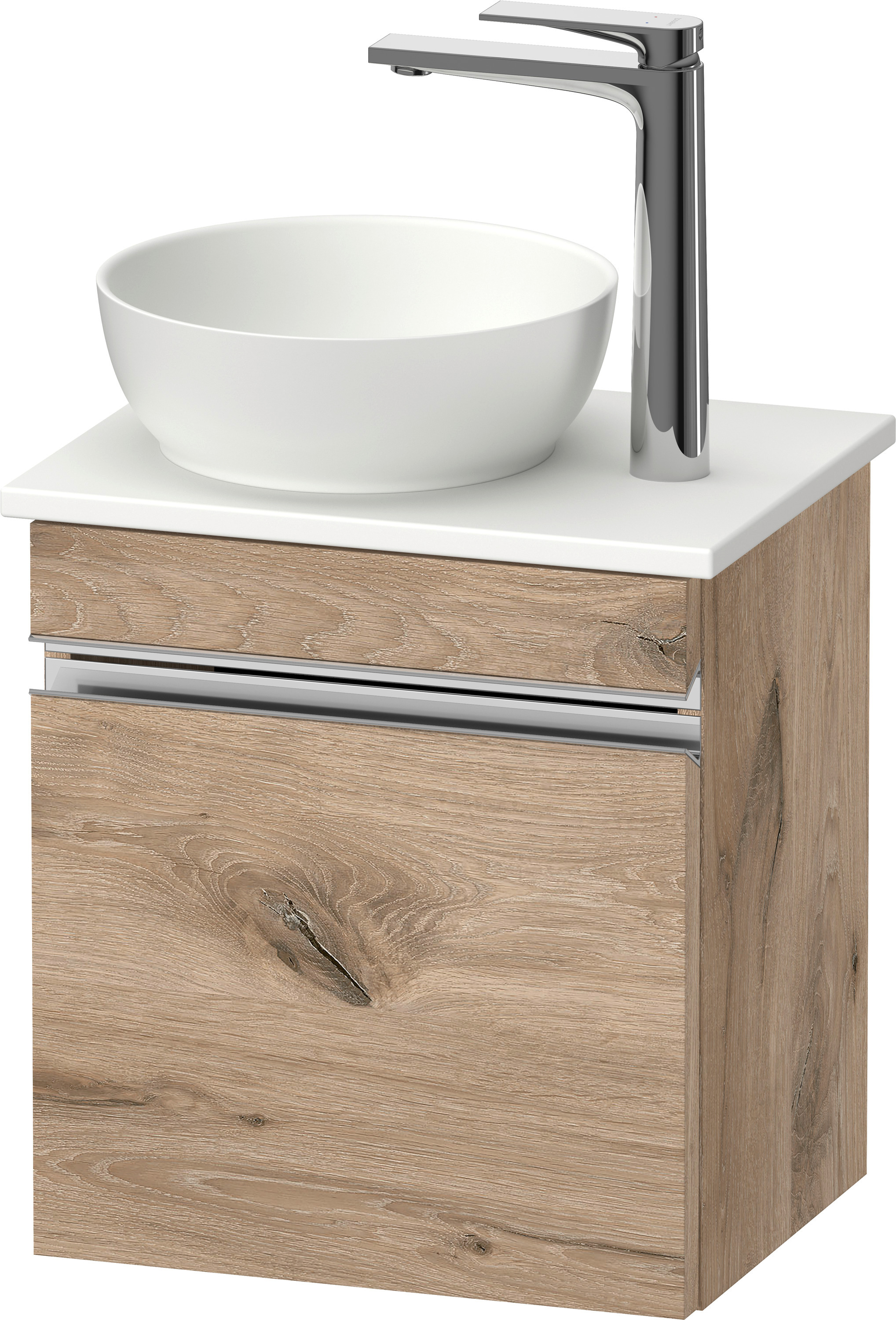 Duravit Sivida szafka 40x32,5x44 cm podumywalkowa wisząca dąb-chrom SV4656L10550000