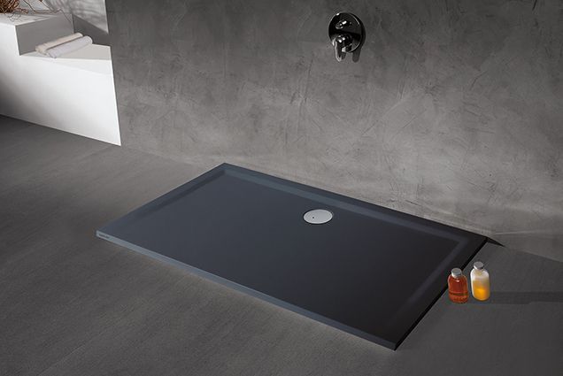 Sanplast Space Mineral brodzik 90x130 cm prostokątny B-M/Space szary łupek 645-290-0560-51-000