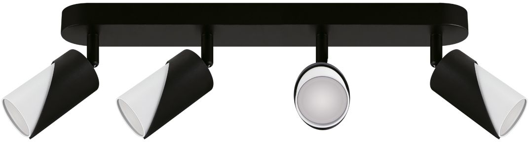 Strühm Zebra lampa podsufitowa 4x35 W biała-czarna 04215
