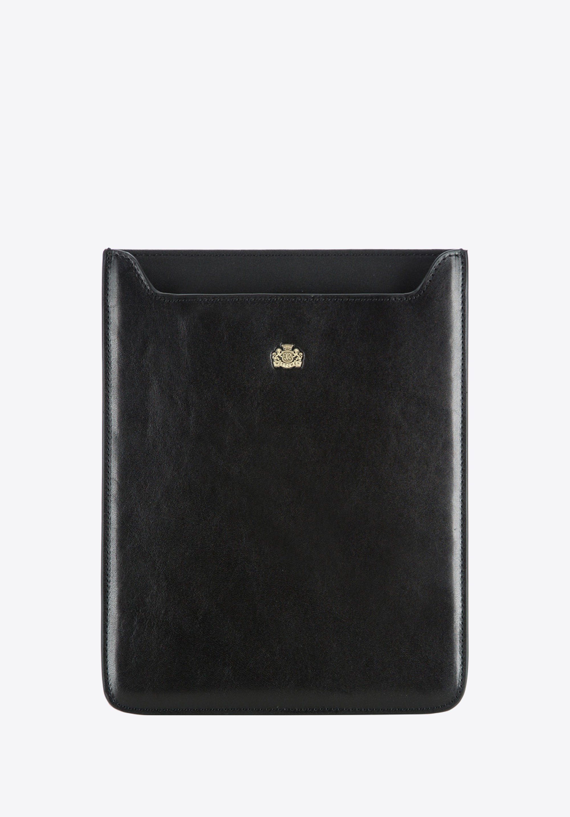 Etui na tablet skórzane z herbem czarne
