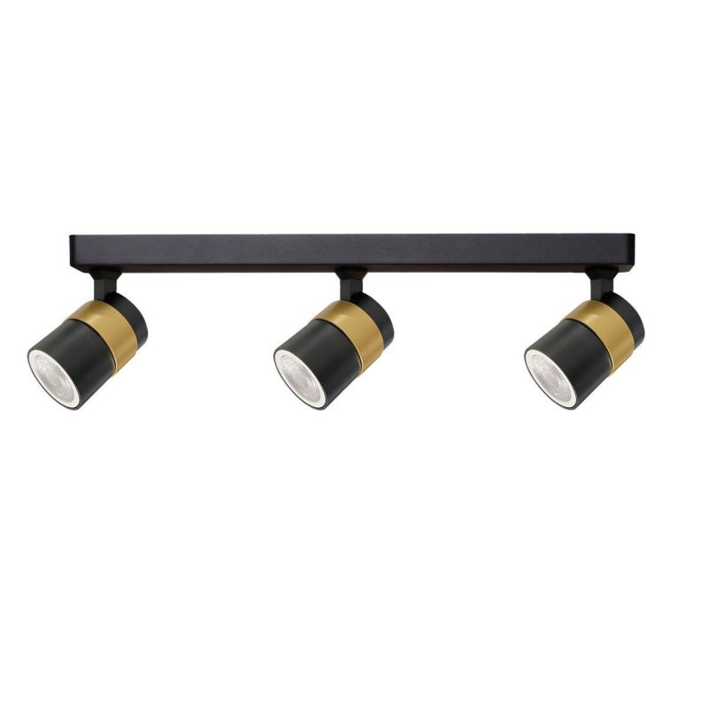 Kinkiet ścienny Light Prestige Anillo czarno-złoty 3 x GU10 x 50W IP20 wym: 12,4 x 45 x 8 cm - 1 szt.