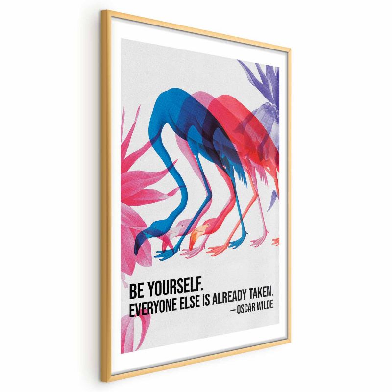 Plakat Artgeist Kolorowa repetycja 60x90 cm z ramą złotą 1 szt