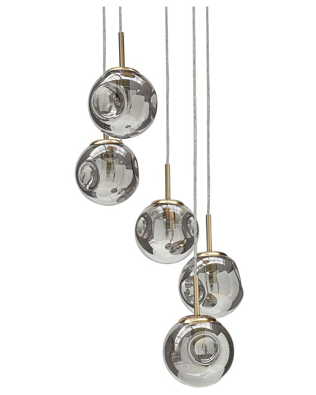 Lampa wisząca Ralfes Szkło Mosiężny 1 szt.