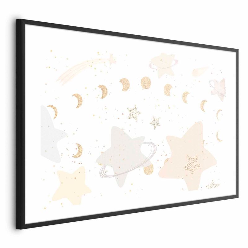 Plakat Artgeist Księżyc i gwiazdy 30x21 cm z ramą czarną 1 szt