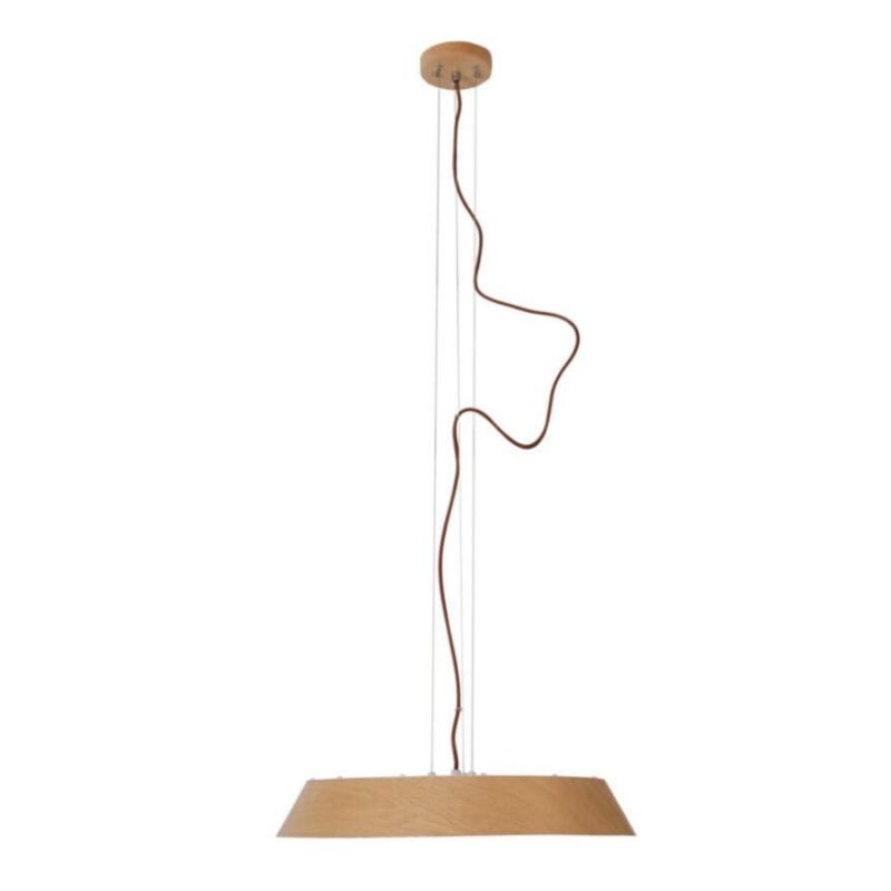 Lampa wisząca Maxlight Tamago 3437 jasne drewno dekoracyjna wbudowany LED 40W 1 szt.