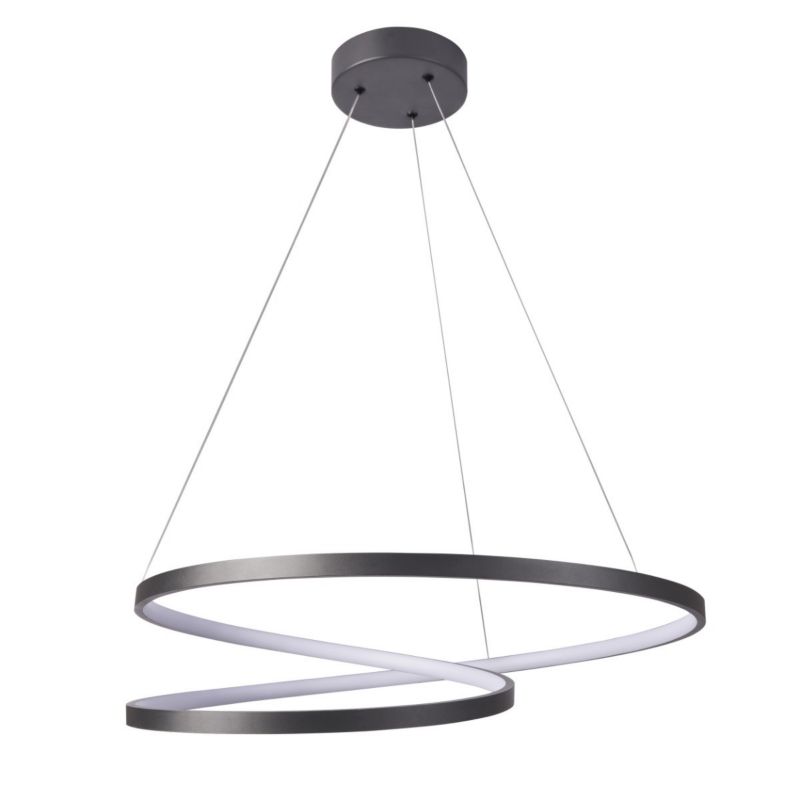 Lampa wisząca Polux Zefira 8175 antracyt nowoczesna wbudowany LED 52W 1 szt.