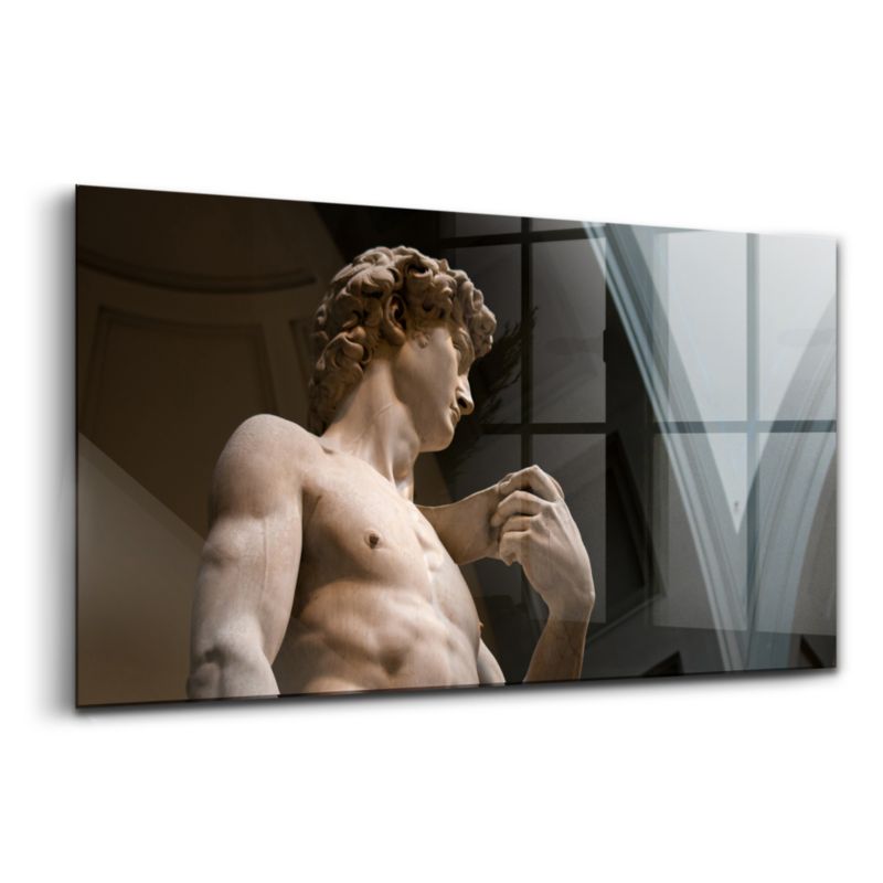 Obraz Szklany Wallfluent 140x70 cm Rzeźba Dawida - Michał Anioł 1 szt.