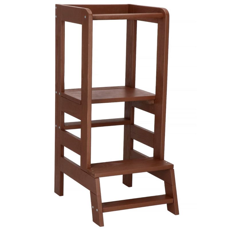 Pomocnik kuchenny Springos 90cm kitchen helper podest dla dzieci brązowy 1 szt.