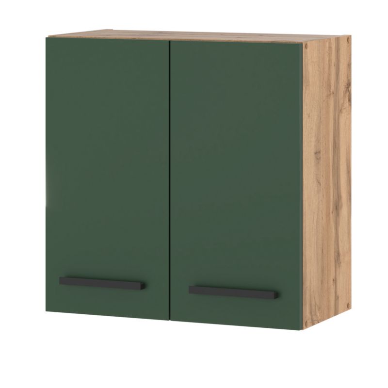 Szafka Kuchenna Hurtownia-Mebli Wisząca Blanka górna W60 60cm Dąb Wotan Butelkowa Zieleń 60x30x60 cm 1szt.
