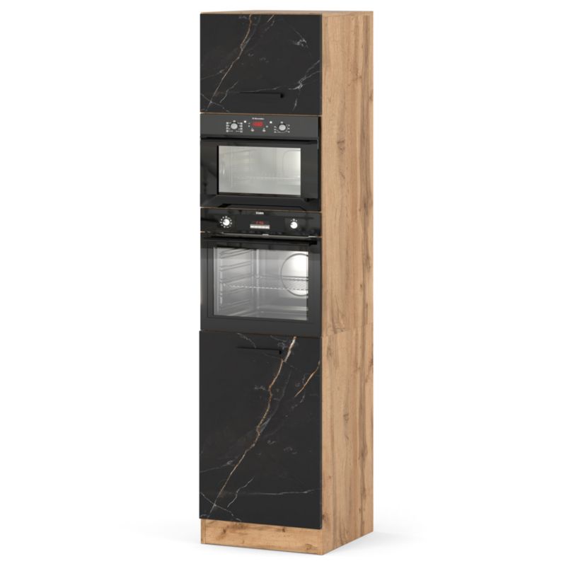 Szafka Kuchenna Hurtownia-Mebli Stojąca Do zabudowy piekarnika Blanka Słupek S60 60cm Dąb Wotan San Sebastian 60x58.5x217 cm 1s