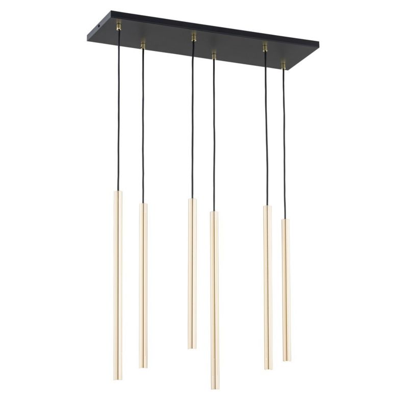 Lampa wisząca Emibig Selter 0917 złoto-czarna tuby 6xG9 x 8W 1 szt.