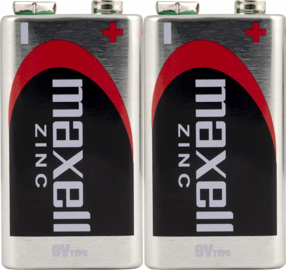 2x Bateria Maxell, 9V, R9 6F22