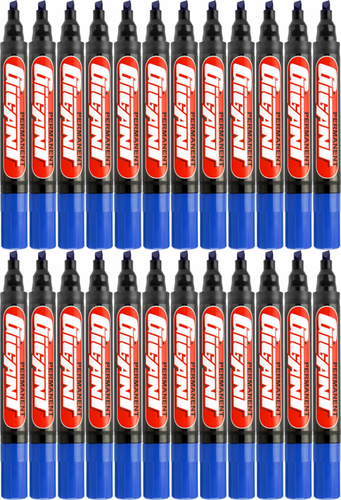 24x Marker permanentny Kamet, Gigant, ścięta, 5.5mm niebieski
