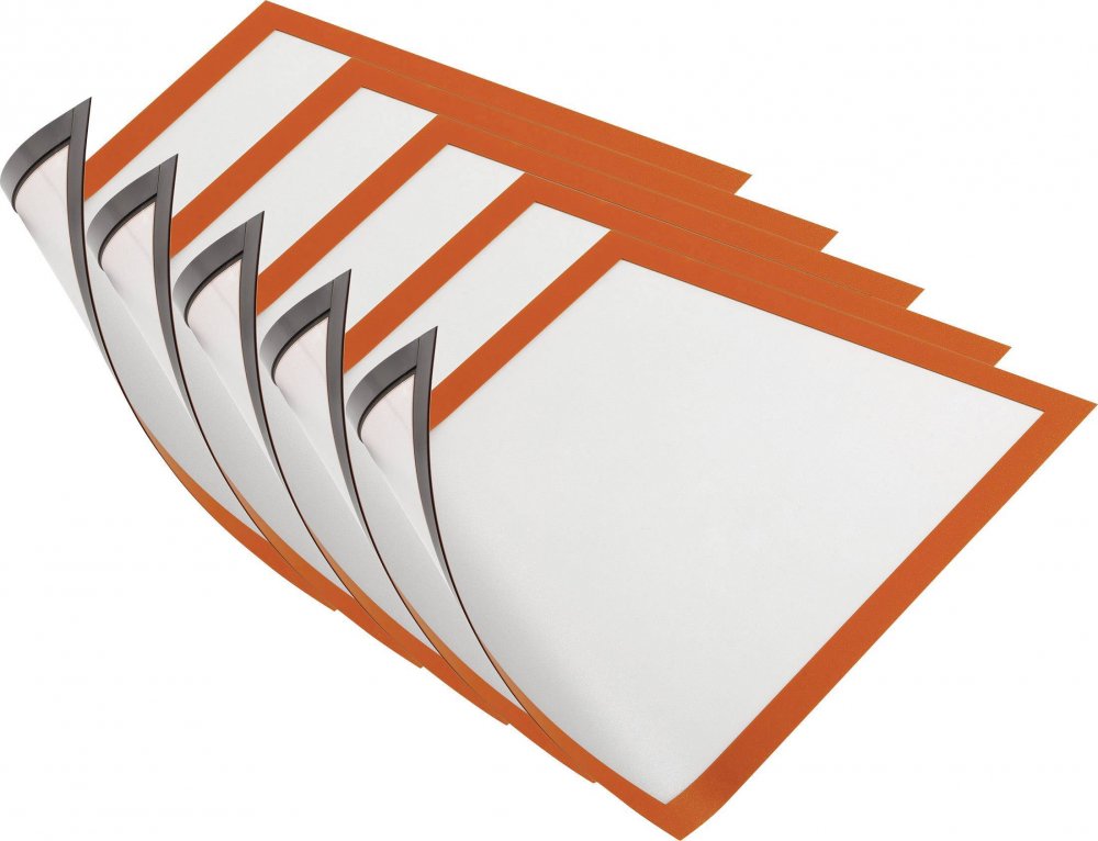 Ramka magnetyczna Durable Duraframe Magnetic, A4, 5 sztuk, pomarańczowy