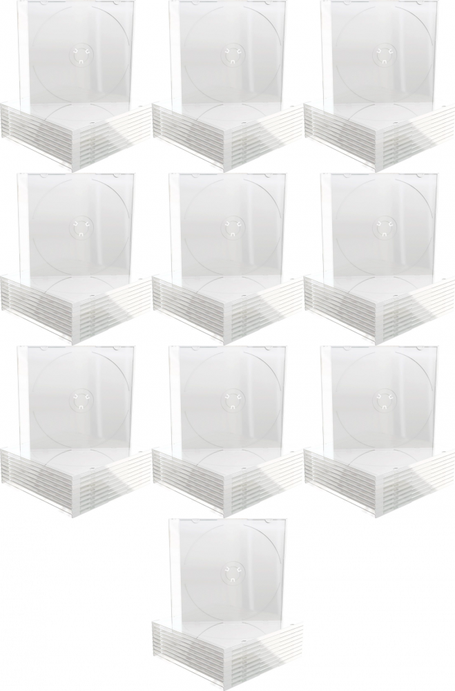 10x Pudełko Omega Slim Case, 5,2mm, 10 sztuk, przezroczysty